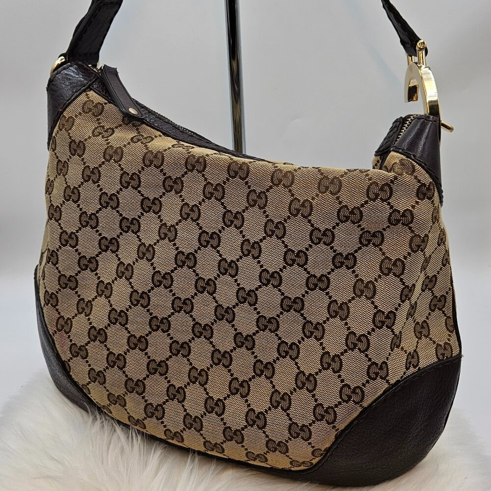 Gucci Monogram Canvas Hobo Bag